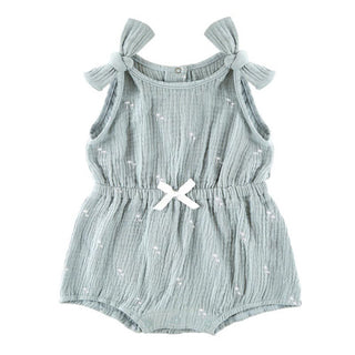 Palm Tree Cinch Waist Romper
