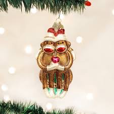 44071 Sock Monkey Pair Orn