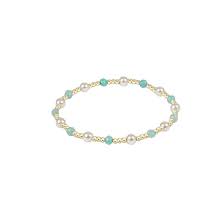 Extends - Pearl Sincerity Gem Aquamarine 4mm Bracelet