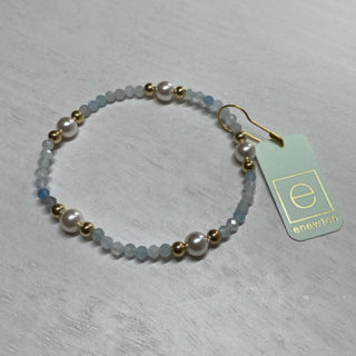 Purpose Pearl Gem Aquamarine 6mm Bracelet