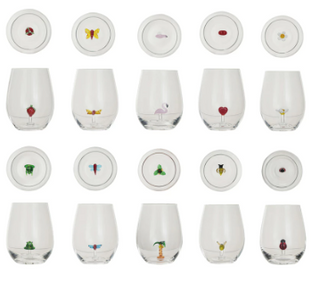 Stemless Wine Glass W/ Figure inside - 10 styles