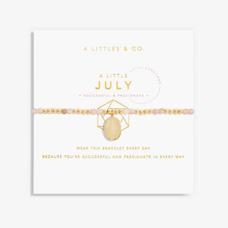A Little "July Birthstone" Gold Bracelet