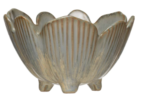 Porcelain Flower Bowl blue/brown