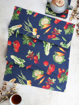 Farm Fresh Tea Towel Navy