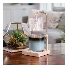 Hobnail Candle Warmer Lamp Silver