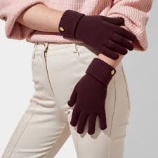 Plum Knitted Gloves