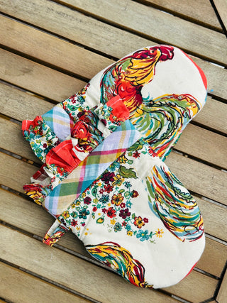 Rooster Patchwork Mini Mitt Set Of 2 Multi