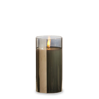 Smoke Glass Ivory 3x6 Pillar Candle