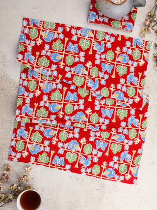 Chicken at Home Tea Towel Red