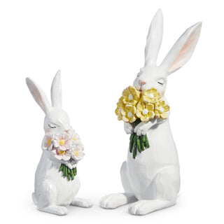 Bunny With Yellow Flowers 8" 44111592