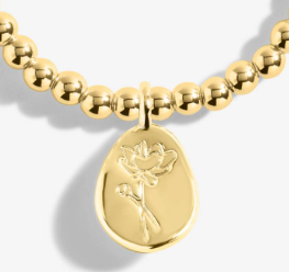 A Little Birth Flower "July - Water Lily" Bracelet Gold