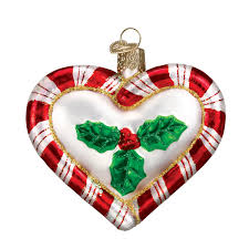 30020 Peppermint Heart Orn