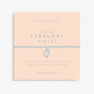 A Little "February Violet" Birth Flower Bracelet