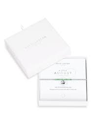 A Little Birthstone "August" Aventurine Bracelet Silver