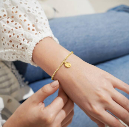A Little Birth Flower "June" Rose Bracelet Gold