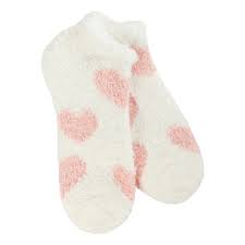 WSS Cozy Low OS Rose Heart Closeout Socks - 74615