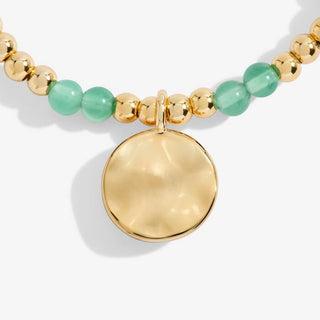A Little "August Birthstone" Gold Bracelet