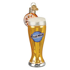 32705 Glass of Blue Moon Beer Orn