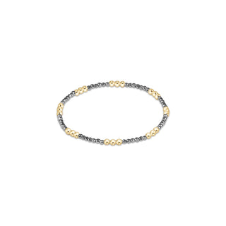 Joy Silver Faceted Hematite 2mm Bracelet