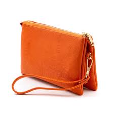 #M013-OR Riley Crossbody/Wristlet Orange